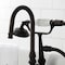 Kingston Brass CA7T5 3-3/8" Tub Wall Mount Clawfoot Tub Faucet with Hand Shower, Oil Rubbed Bronze CA7T5 - alternate 2